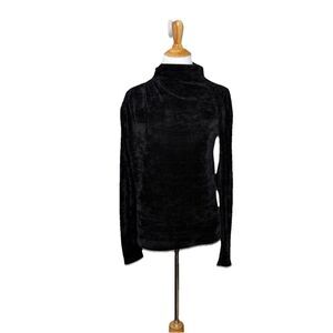 Express Black High Neck Turtle Neck Sweater  Textured Size Small Womens